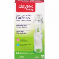 اكياس الرضاعات الشفافة 300مل بلايتكس 50 حبة Playtex Baby Drop-Ins Liners For Playtex Baby Nurser Bottles 8oz 50 Count